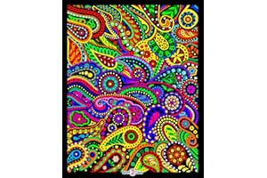 Stuff2Color Paisley - Fuzzy Velvet Coloring Poster for All Ages - Fun Coloring Activity