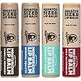 Dr. Squatch Natural Lip Balm - Petrolatum, Paraben, & Artificial Flavor-free - Shea Butter, Beeswax, and Vitamin E - Original Squatch, Vanilla Bourbon, Coconut Cove, Wild Watermelon (0.25 oz, 4 Pack)