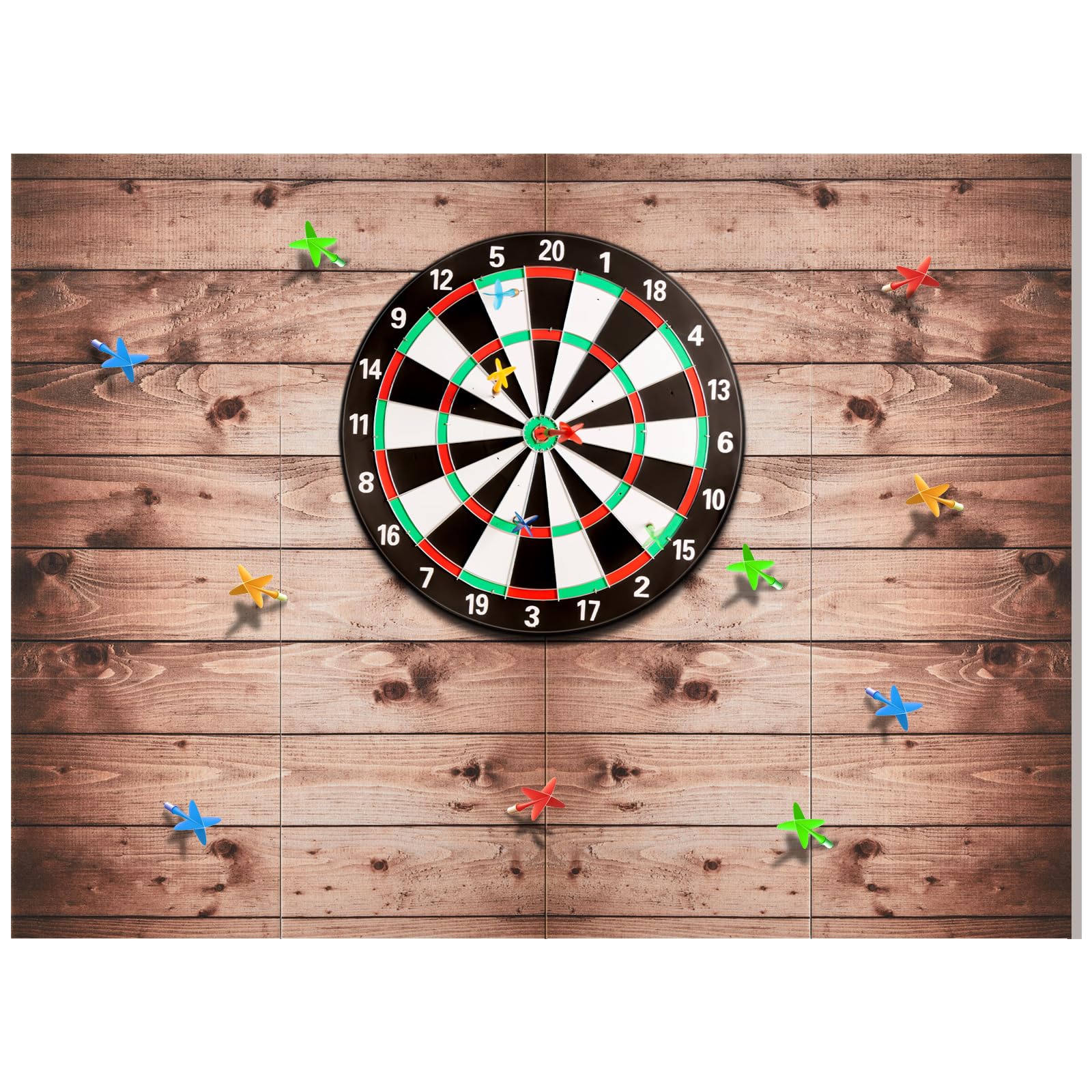 Photo 1 of ***SEE NOTES, DAMAGE***Windkream Extended Length Dart Board Wall Protectors for Professional Darts, 47'' x 35'' x 0.5 Thick Dartboard Surround Backing Felt Wall with Removable Adhesive Tabs (Light Wood)