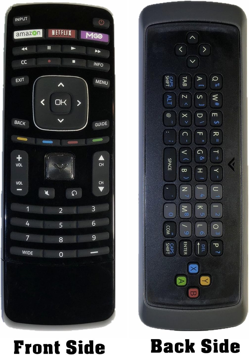 USBRMT New VIZIO Replacement Remote XRT302 (XRT112 Keyboard Version) for Vizio Smart TV with Amazon Netflix & M-GO Keys