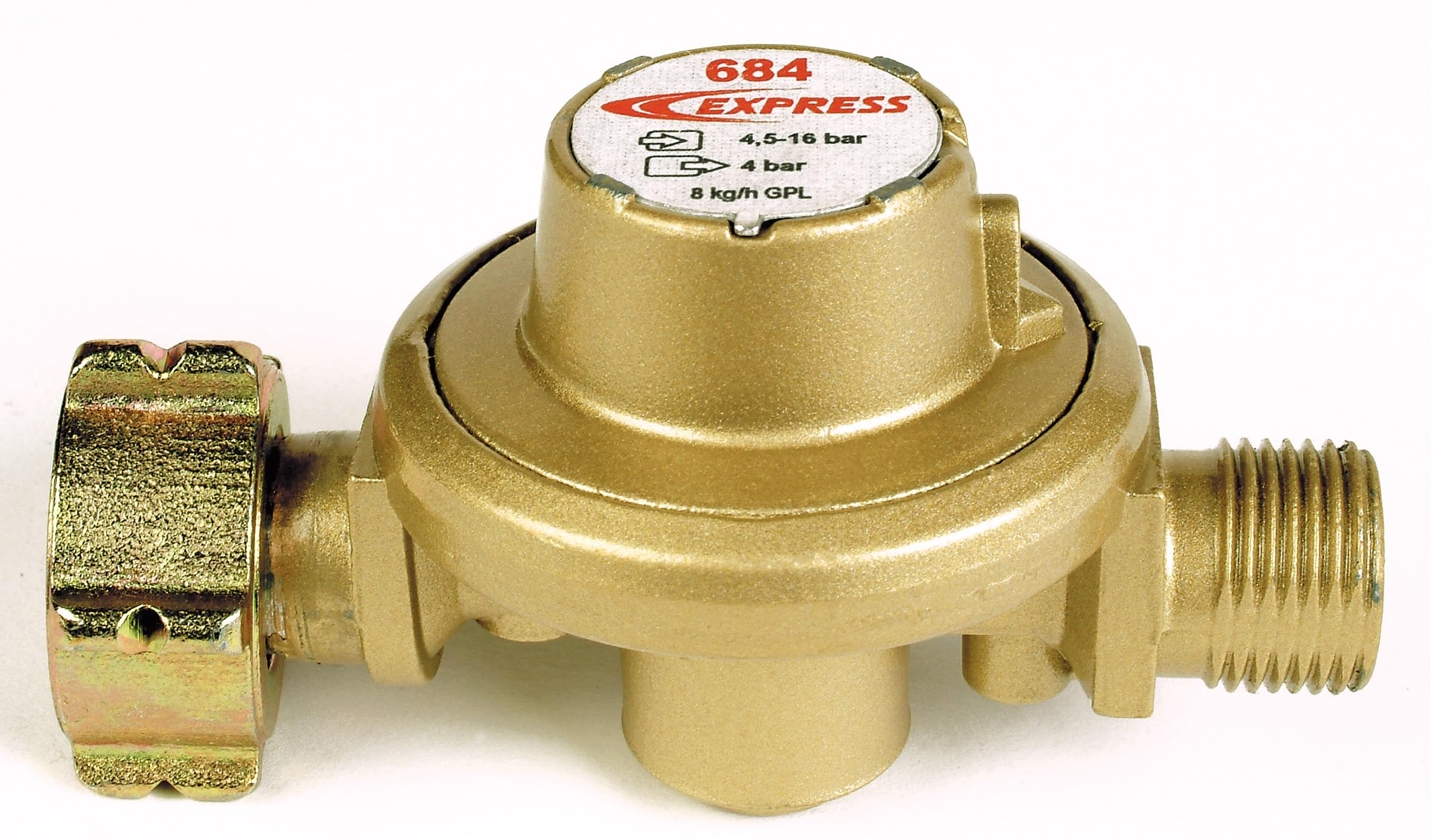 Express 684 Fixed Regulator 4 Bar Outlet 3/8th Left-Accessory Welding Lamp-Roofer-Sealing Torch - Spare Parts