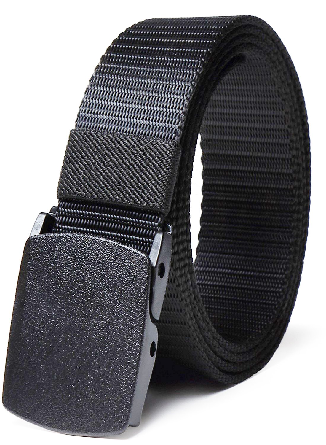 (STABILIST) ナイロンベルト メンズ フリーサイズ ミリタリー ウエスト スポーツ バックル 自衛隊 軽量 黒商品画像