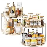 LAMU 2 Pack 2 Tier Lazy Susan Turntable Organizer
