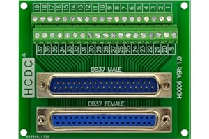 HCDC D-SUB Male-Female Breakout Board Terminal Block Interface Module (DB37)