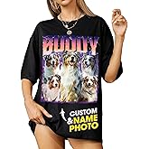 Mit & Mia Custom Your Own Bootleg Rap Shirts for Boyfriend Girlfriend Face Shirt with Photo Gift for Him Her Pet Lovers