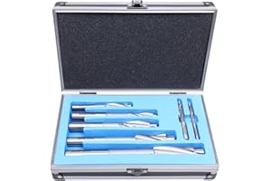 Accusize Industrial Tools Premium Metric H.S.S. Solid Cap Screw Counterbore Set, 3 Flute, Straight Shank, 7 Pc, 509S-007M