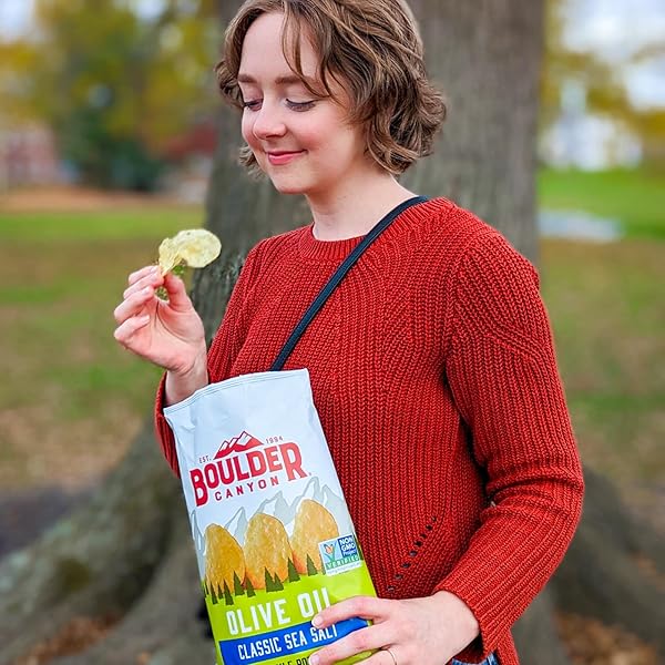 BOULDER CANYON OLIVE OIL KETTLE CHIPS, CLASSIC SEA SALT, 6.5 OZ