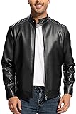 Fahsyee Leather Jacket Men Lightweight Motorcycle