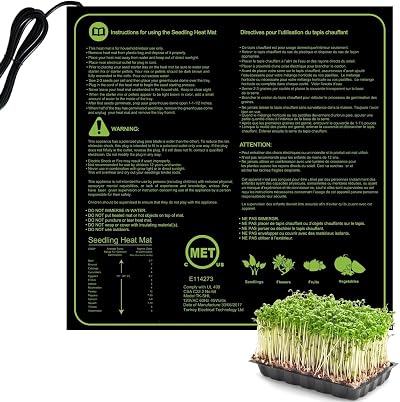 Holzsammlung Seedling Heat Mat 20x20'' Waterproof Germination Pad