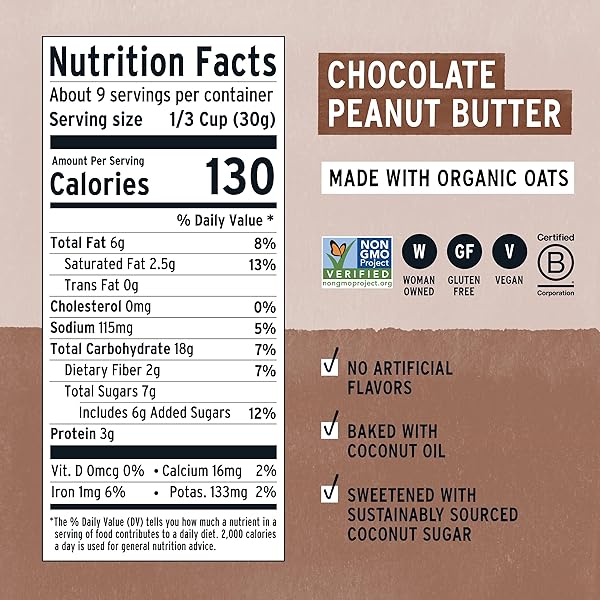 PURELY ELIZABETH, CHOCOLATE PEANUT BUTTER, ANCIENT GRAIN GRANOLA, GLUTEN-FREE, NON-GMO (10OZ BAG)