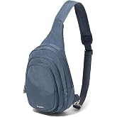 Baggallini Securtex&reg; Anti-Theft Multi Zip Sling - Lightweight 8.6"x15.2" Travel Bag with Locking Zippers &amp; RFID Protection