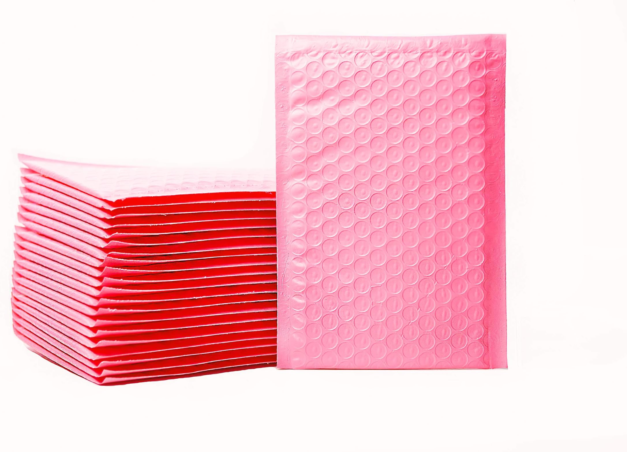 Empire Mailers #0 6 x 10-inch Pastel Pink Padded Envelopes, Self Seal Mailers, Bubble-Lined Shipping Envelopes, Mail-Approved Poly Bubble Mailers, Self-Sealed Mailing Packages, Pack of 25