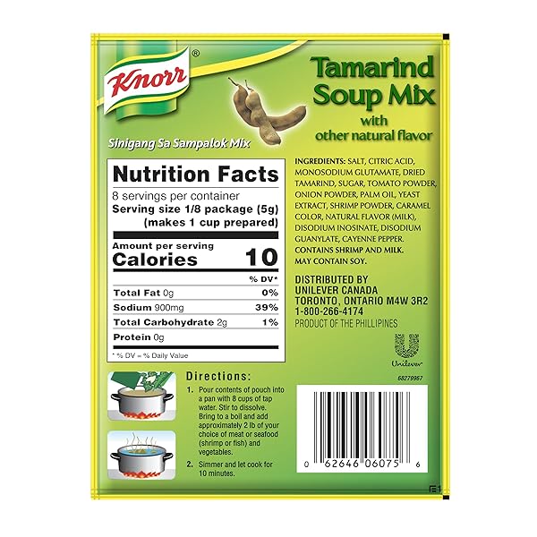 KNORR TAMARIND SOUP MIX (SINIGANG SA SAMPALOK MIX), 1.41OZ (40G), 14-PACK