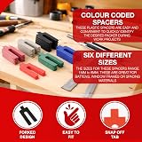 Navoys 100 Piece Plastic Packers Set 6 Sizes 1–6 mm Colour Coded Shims view 3