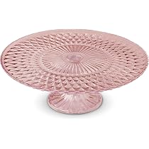 Amici Home Flower Footed Glass Cake Stand – 10