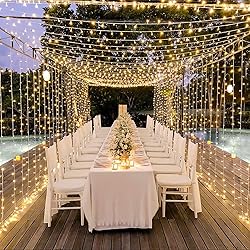 JMEXSUSS 300 LED Remote Control Christmas Curtain