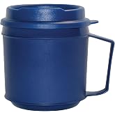 Rehabilitation Advantage Insulated Plastic Mug with Tumbler Lid (8oz), Blue, Non-Weighted