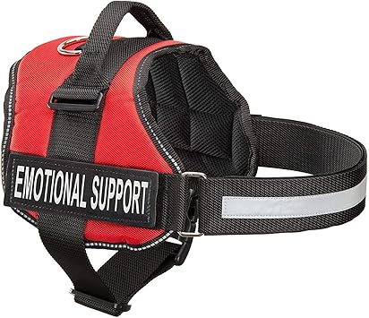 Esa Dog Vest With Reflective Straps Interchangeable Patches And Top Carry Handle Dog Vest In 8 Sizes Heavy Duty Emotional Support Dog Harness For Work Dogs Red Large Amazon De Pet Supplies