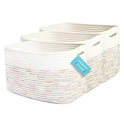 OrganiHaus Set of 3 Rainbow Stiches Woven Storage
