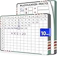 SCRIBBLEDO Multiplication Math 9”x12” Small White Board Dry Erase Sheets Math Manipulatives 3rd Grade Multiplication Times Table Chart Math Supplies Teacher Students Classroom Pack of 10 Sheets