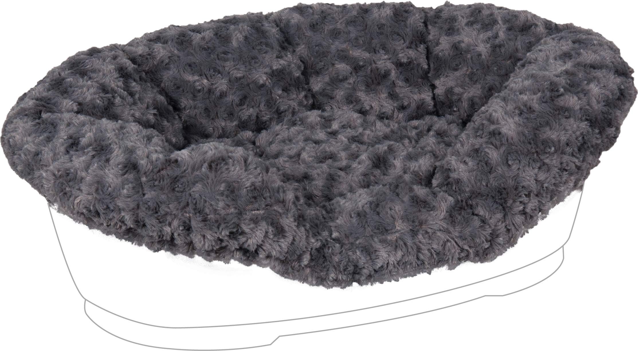 KarlieFlamingo Pet Bed Cuddly Korb-/Bettauskleidung für Domus Haustierkorb, grau, 58X38X20 cm