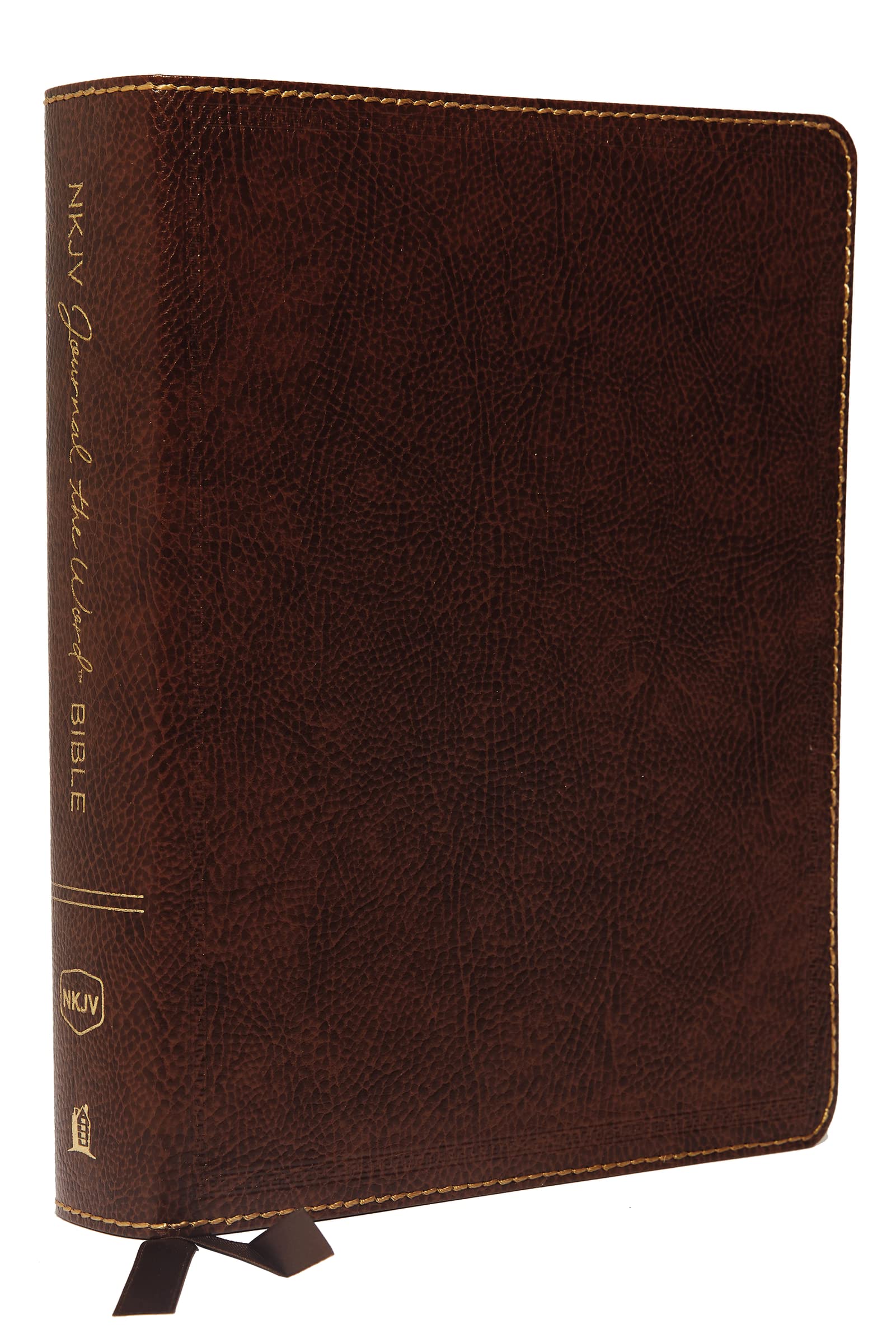 NKJV, Journal the Word Bible, Bonded Leather, Brown, Red Letter, Comfort Print: Reflect, Journal, or Create Art Next to Your Favorite Verses NKJV, Journal the Word Bible, Bonded Leather, Brown, Red Letter, Comfort Print: Reflect, Journal, or Create Art Next to Your Favorite Verses Bonded Leather