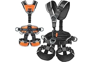 TT TRSMIMA TRSMIMA Safety Harness Fall Protection - Roofing Full Body Climbing Harness Men Tree Work Rock Climbing Chest Ascender Detachable Design