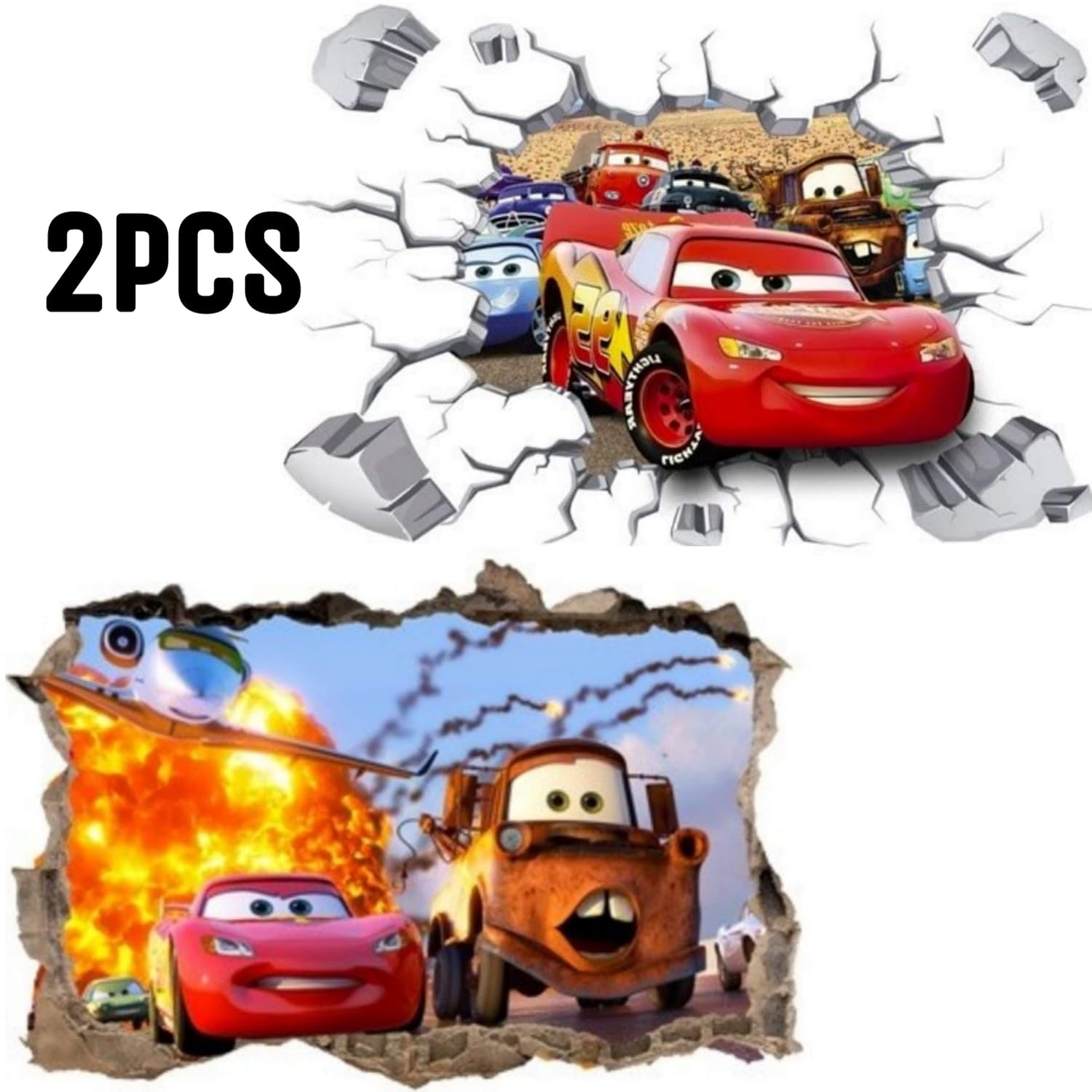 Stickers Muraux Decorations Murales Napravi Rs Kibi 2pcs Stickers Muraux Cars 3d Disney Wall Decal Enfants Chambre Bebe Decoration Autocollants Muraux Cars Disney Stickers Muraux Personnalise Stickers Mural 3d Stickers Muraux Fenetre Amovible