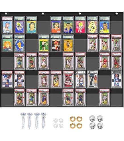 Amazon.com: Tapeera 20-Pack PET Baseball Card Display Case - Hold Up to 120  Cards Wall Mount - Sleeved Card and Toploader Display - Sport Card Trading Card  Display Rack - for Polaroid
