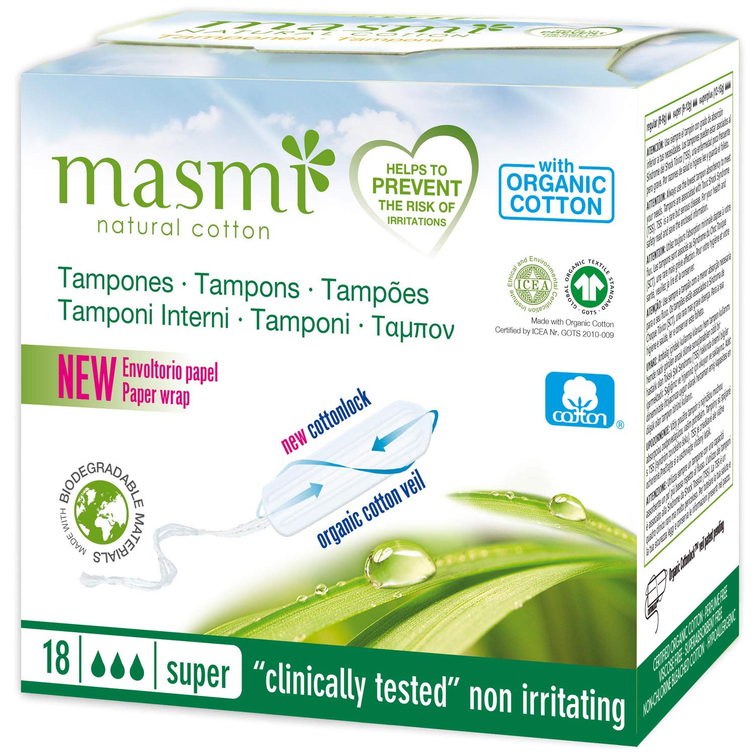 MASMI Natural Cotton Bio Tampons