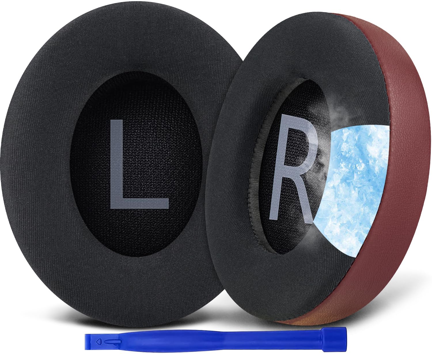 SOULWIT Cooling Gel Replacement Earpads for Bose 700 (NC700) Wireless Headphones, Ear Pads Cushions with Softer Leather, High-Density Noise Cancelling Foam, Added Thickness - Burgundy