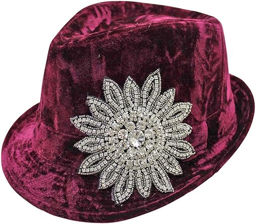 burgundy velvet hat