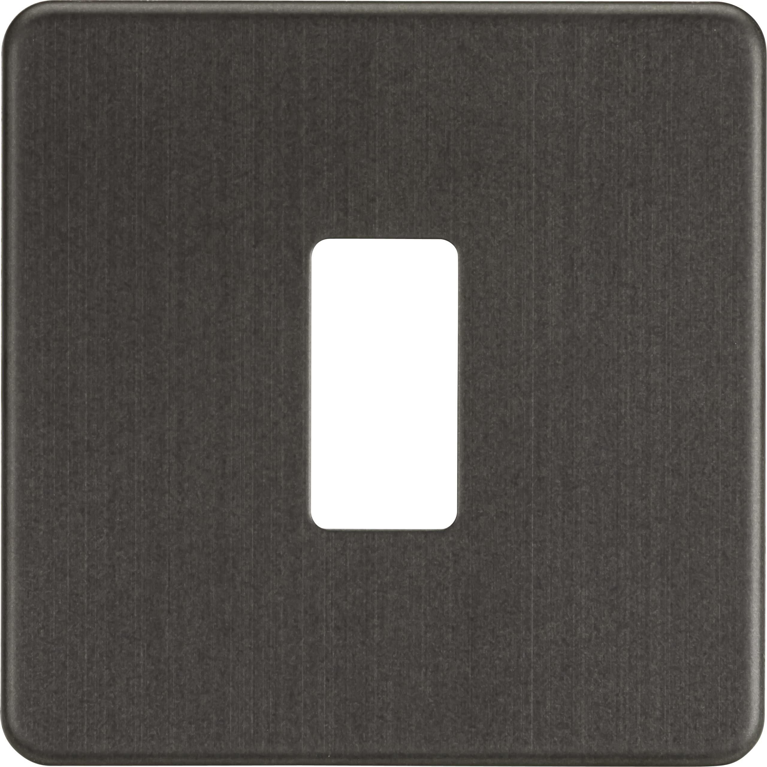 Screwless 1G Grid faceplate - Smoked Bronze