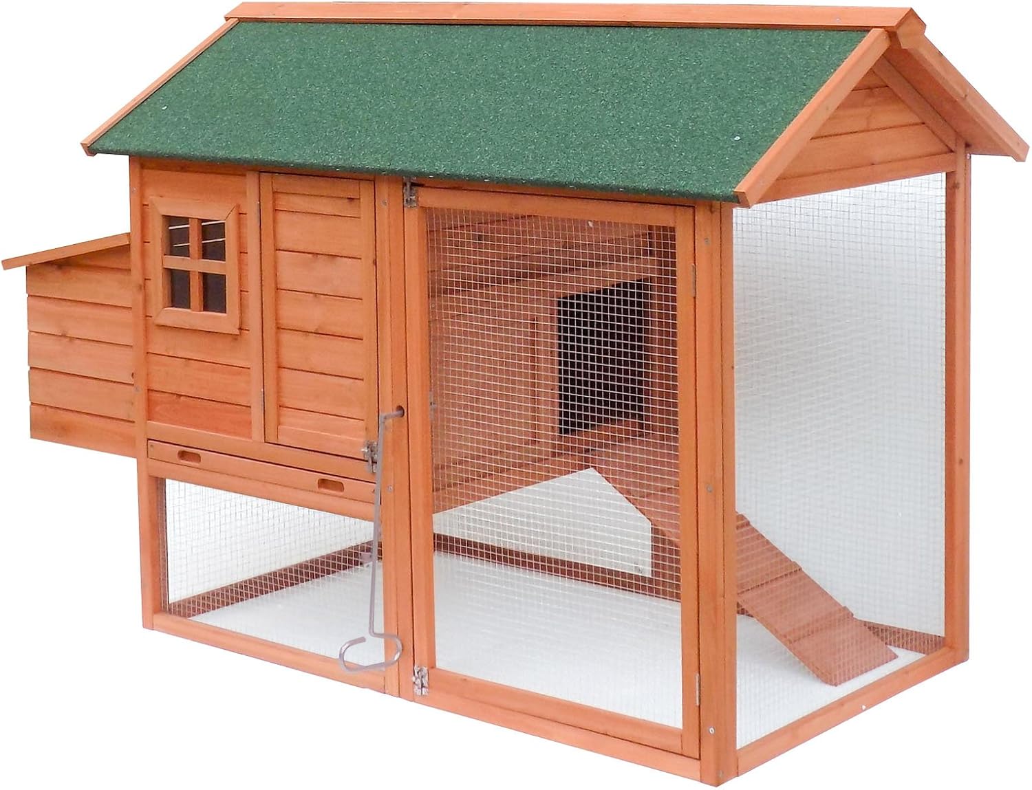 Pollaio in legno con rifugio e recinto esterno gabbia per galline polli