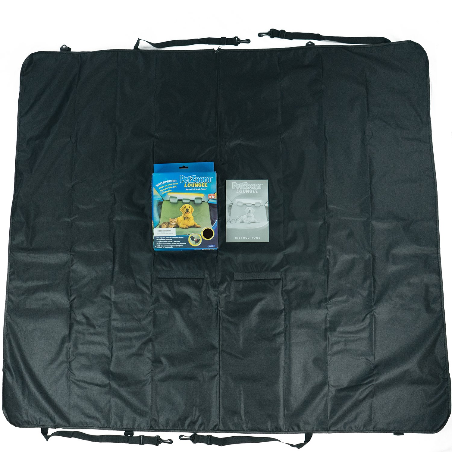 Jetlifee Pet Car Seat Cover For Dogs &Cats | Waterproof Convertible Backseat Polyester Protector With Adjustable Straps | Protect Upholstery From Dander, Hair & Dirt | For Cars, Jeeps, SUVs & Vans