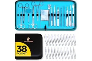 Advanced Dissection Kit Biology Lab Anatomy Dissecting Set with Stainless Steel Scalpel Knife Handle Blades for Medical Students and Veterinary by InstaSkincare (38 Pcs)