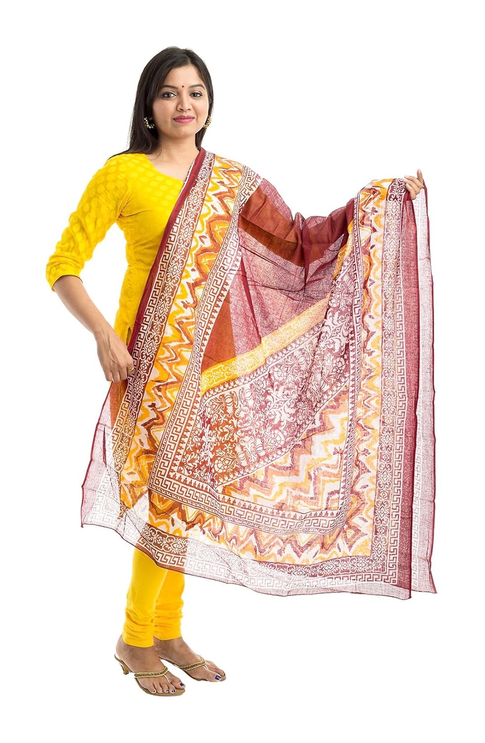 lodestone women's cotton dupatta (multi-coloured)