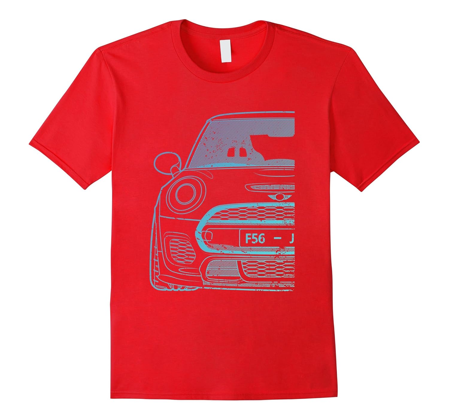 F56 Series Blue Roughed MiniHatch Tshirt-ANZ