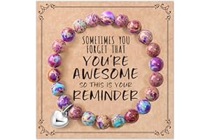 JEWELRYCARD Gifts for Women Her Teen Girls, Easter Basket Stuffers for Teens, Sometimes You Forget You're Awesome Inspirational Bracelets, Birthday Mothers Day Gifts for Mom, Daughter, Sister, Best Friends