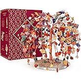 7 Chakra Healing Crystal Tree of Life, Home and Office Desk Décor, Feng Shui Money Bonsai Trees for Postive Energy, Wealth, Good Luck, Protection, Reiki Healing Crystals and Stones, Spiritual Gifts