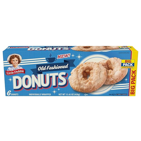 LITTLE DEBBIE OLD FASHIONED DONUTS BIG PACK, 15.43...