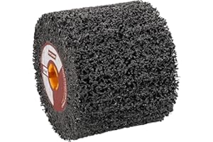 POTUINOM Abrasive Drawing Wheel Surface Conditioning Tool 40 Grit 120 x 100 x 19 mm Wire Drawing Polishing Burnishing Wheel for Wood Metal Surface Polishing 4.7"x 4"