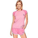 U.S. Polo Assn. Women's Summer Pajama Set, Tee, Shorts Valentines Gifts for Her