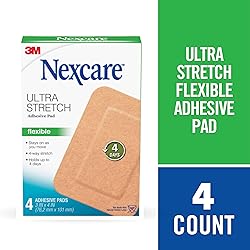 Nexcare Ultra Stretch Adhesive Pads, 3 x 4 in, 4