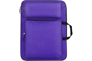 ITODA A3 Art Portfolio Carry Case Bag Drawboard Tote Handheld Storage Portable Shoulder Lightweight Box for 8k Sketch Pad Artist Drawing Painting Supplies