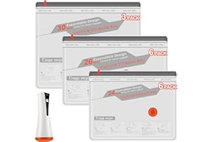 HORTHERO Travel Vacuum Bags with Pump - 15 Pack Space Saver Bag for Travel & Home, Clothes, Bedding, Blankets, Seasonal Storage