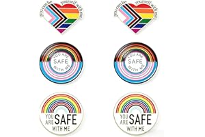 6 Pcs Rainbow Brooch Pins Pride Pin Set for Cloth Bag Backpack Hat Decoration Accessories