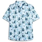 Godzilla Matching Family Hawaiian Button Down Shirt Toddler to Adult Sizes (4T - 2XL)
