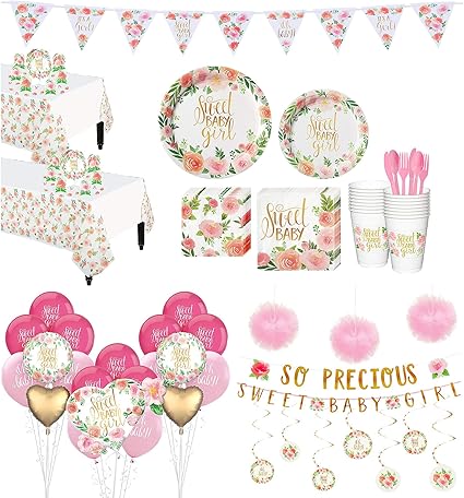 Amazon Com Party City Ultimate Boho Girl Baby Shower Kit For 32