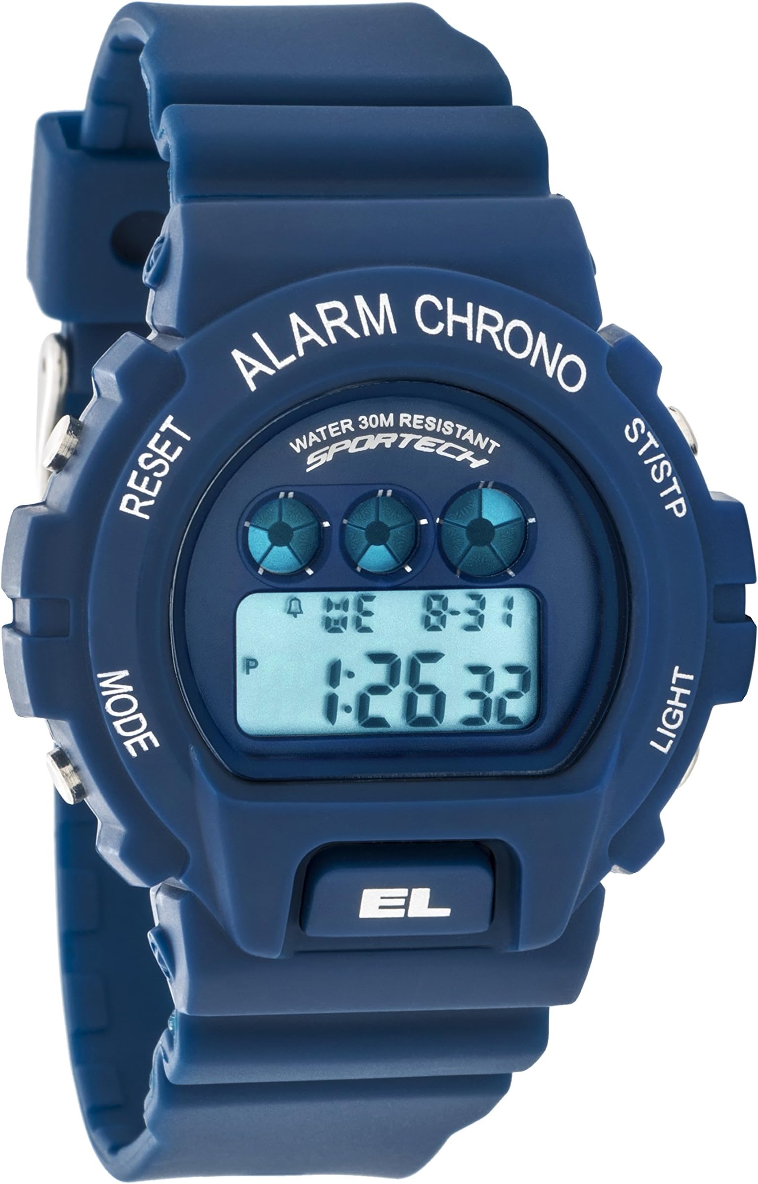 Sportech Men's | Shock Resistant Matte Blue Marine Racer Digital Sport Watch | SP10413